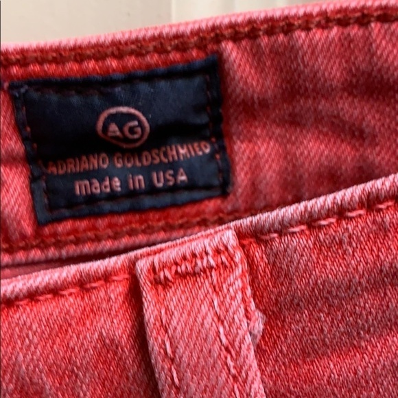 AG Stevie Red Denim Ankle jeans size 27 - Picture 3 of 7